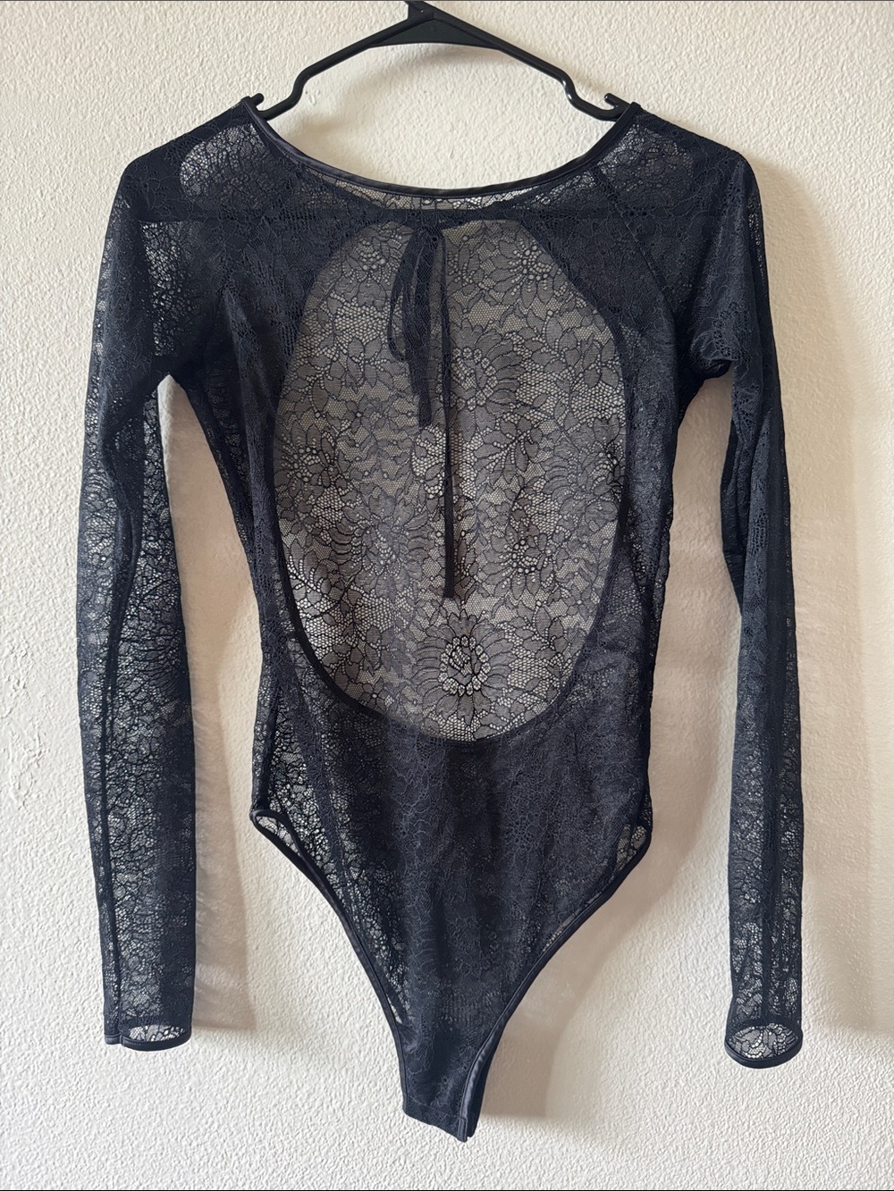 Parade - Black Lace Long-Sleeve Bodysuit - Size S